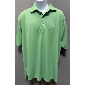 Turtleson Polo Shirt Mens XL Green Tour Performance Golf Short Sleeve Stretch